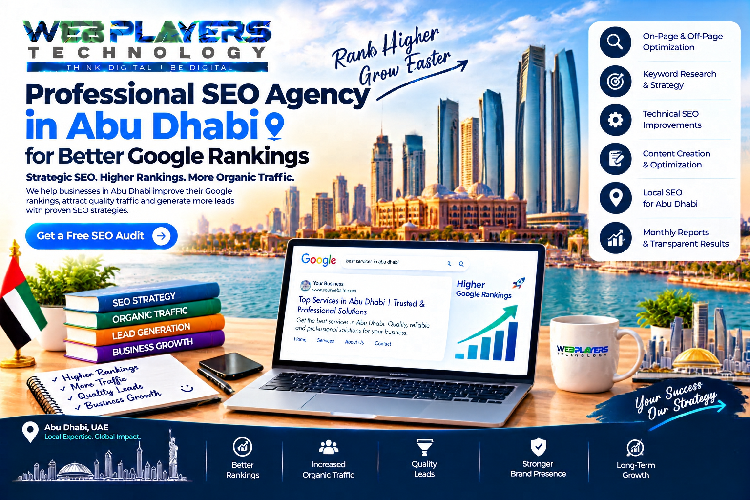 Professional SEO Agency in Abu Dhabi for Better Google Rankings 